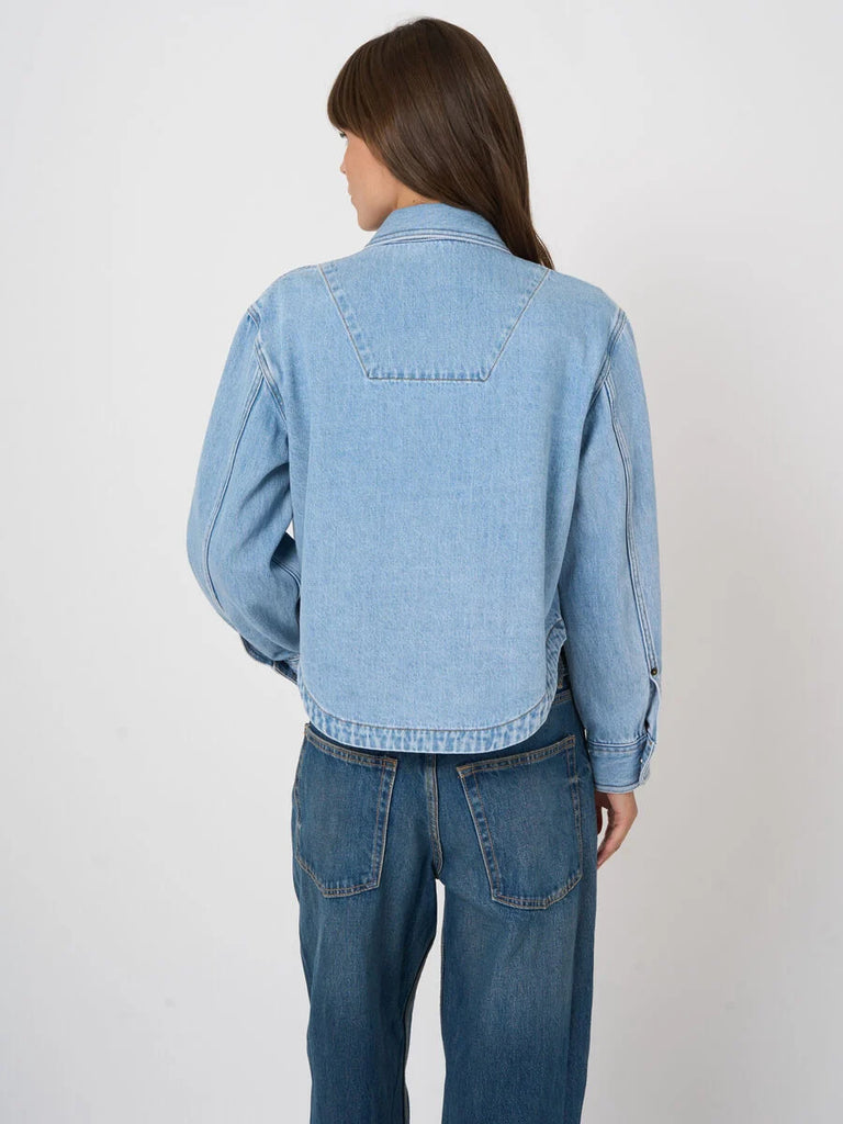 Denim Shacket in Blue