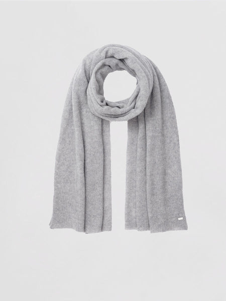 Cashmere Loose Knit Scarf in Light Grey