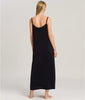 JULIET Pleated Long Night Dress in Black