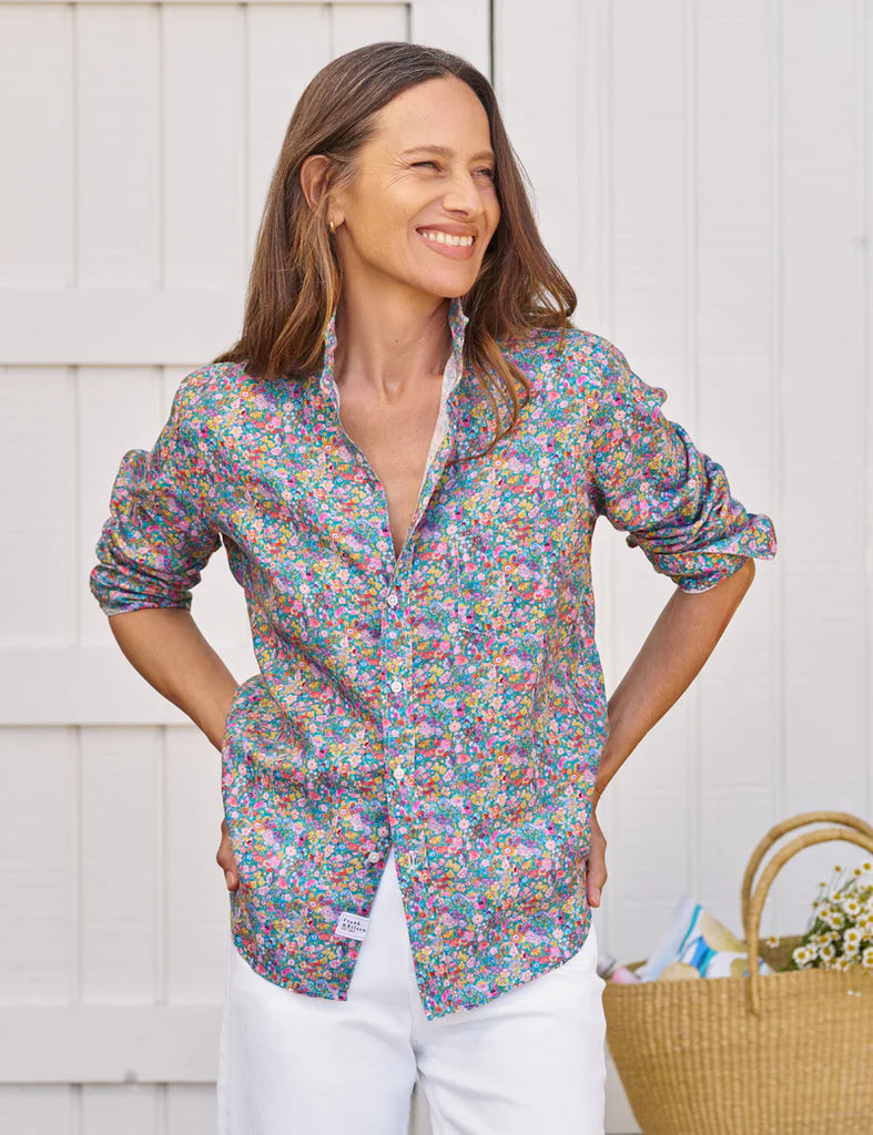 EILEEN Linen Shirt in Multicolor Flowers