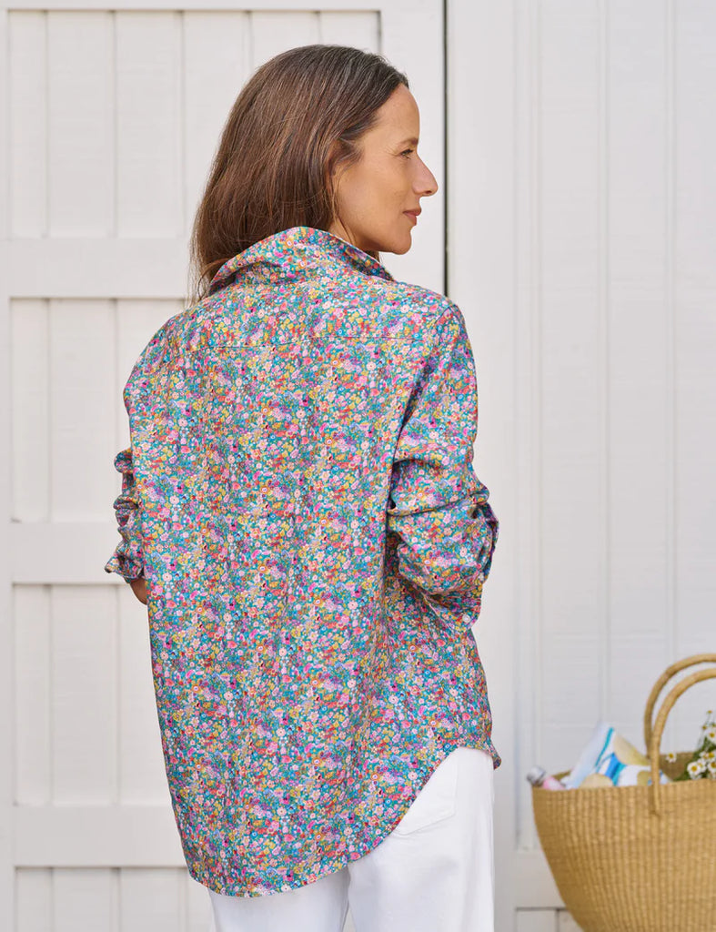 EILEEN Linen Shirt in Multicolor Flowers