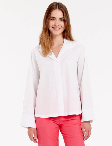 NOA Collard Blouse in White