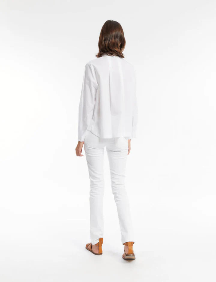 NOA Collard Blouse in White