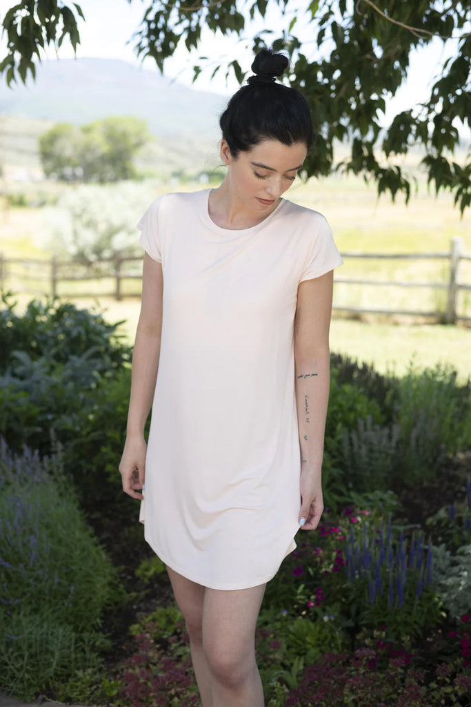 RESTLESS LOUNGER Night Dress with Shelf Bra in Rosewater – Christina's  Luxuries