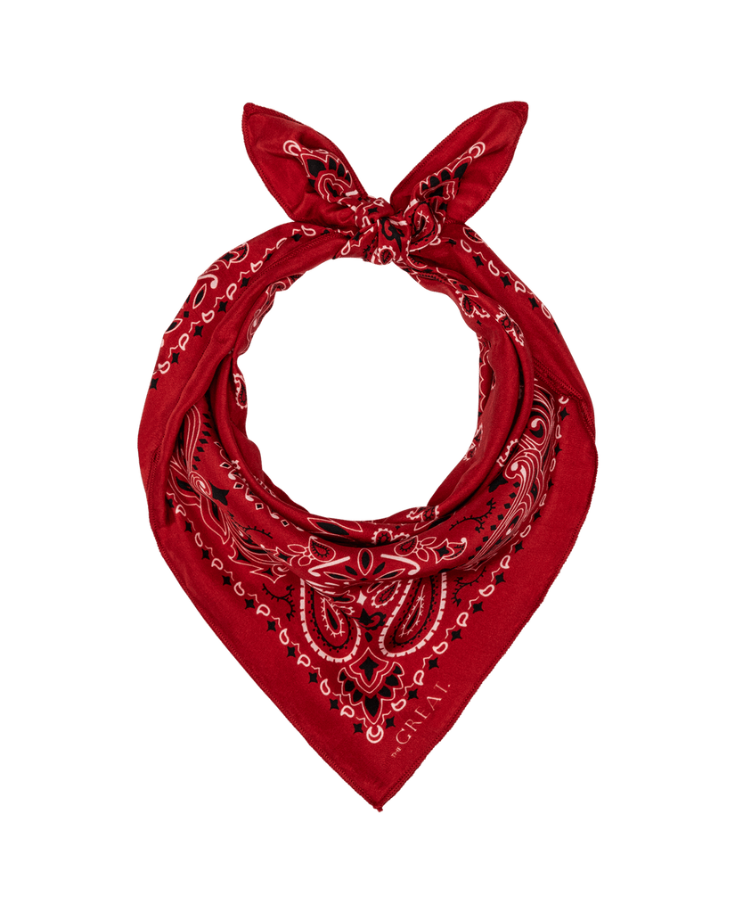 Silk Bandana in True Red
