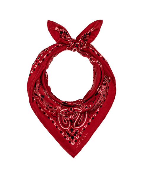 Silk Bandana in True Red
