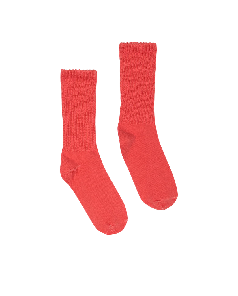 Classic Crew Socks in Bright Red