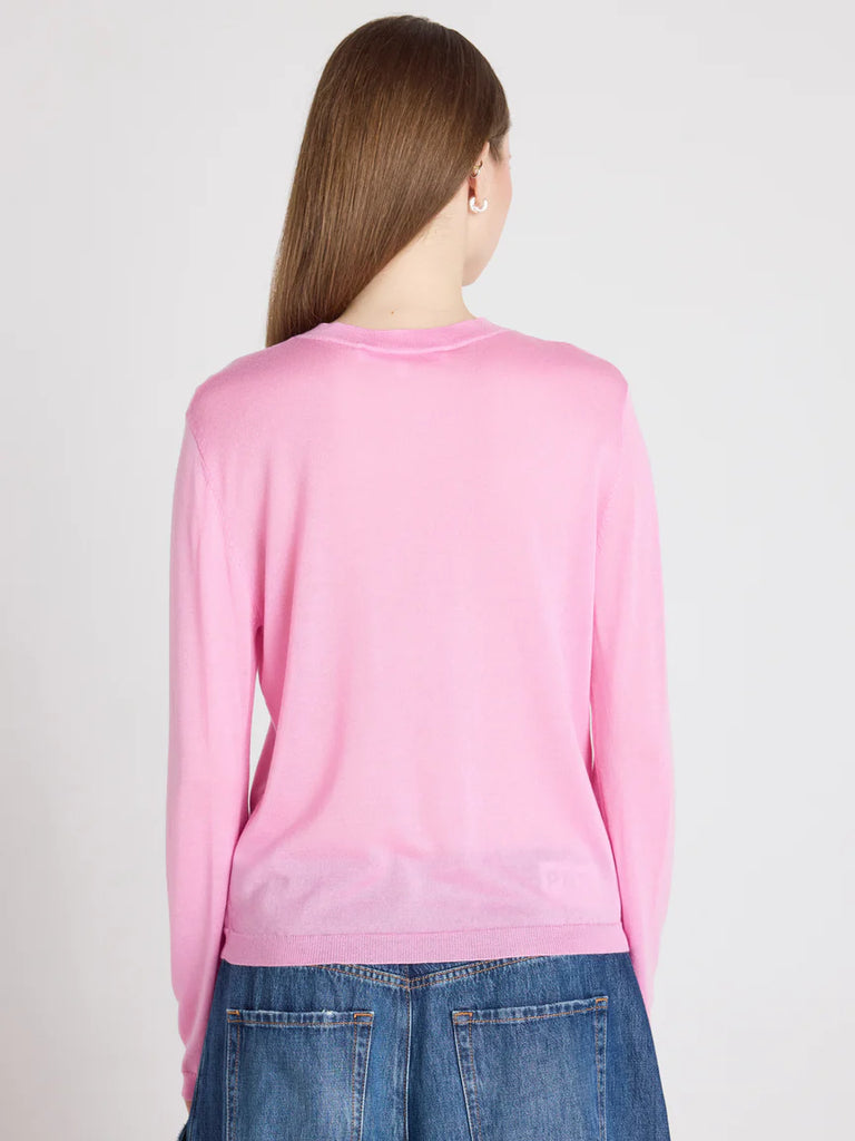 MADDIE Cashmere Blend Cardigan in Dragonfruit
