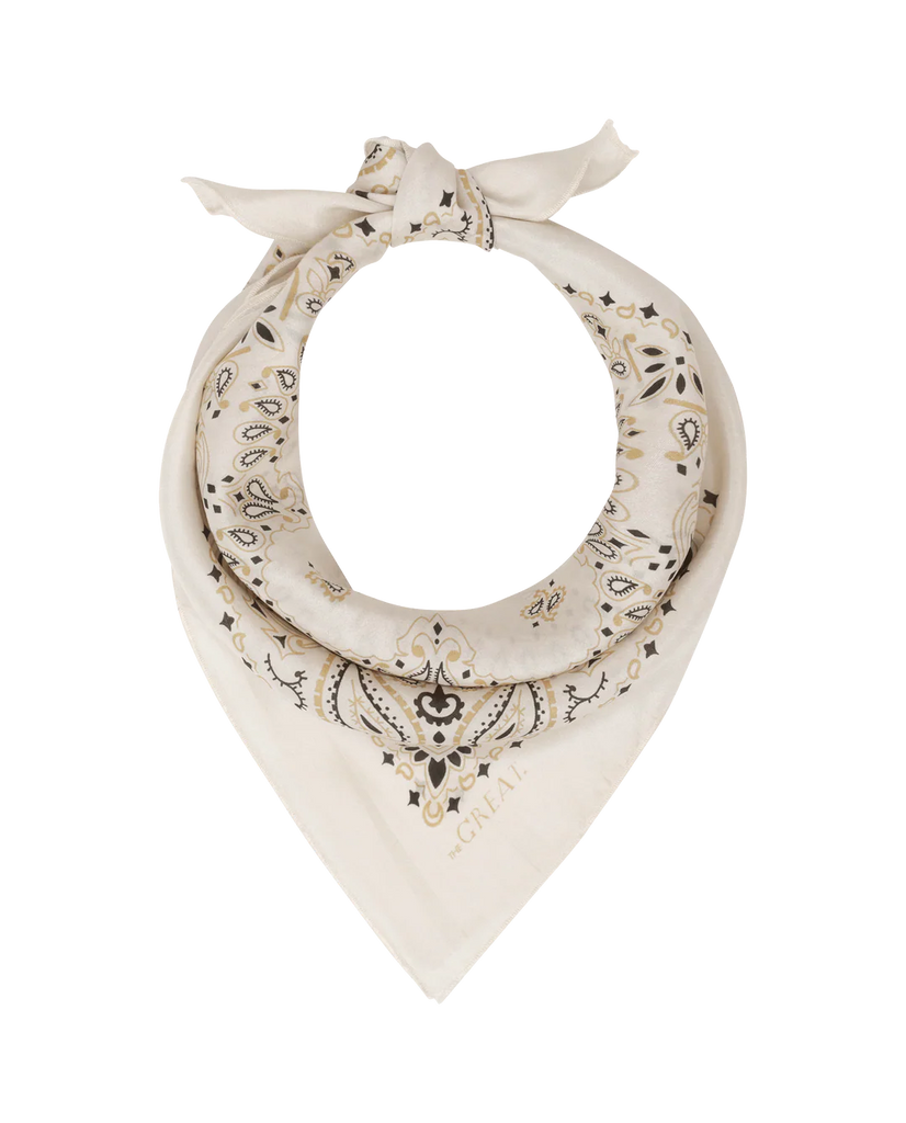 Silk Bandana in Cream