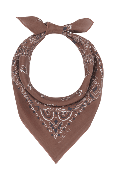 Silk Bandana in Chocolate