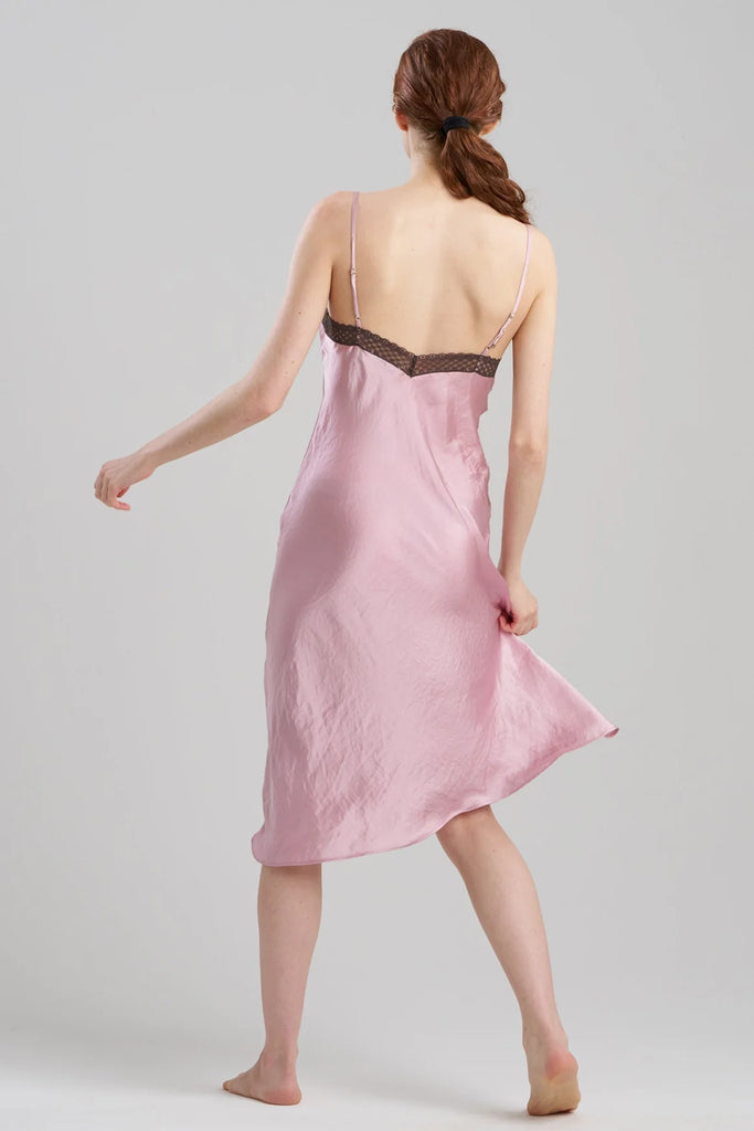 ASHLEY Long Chemise Gown in Rose Quartz