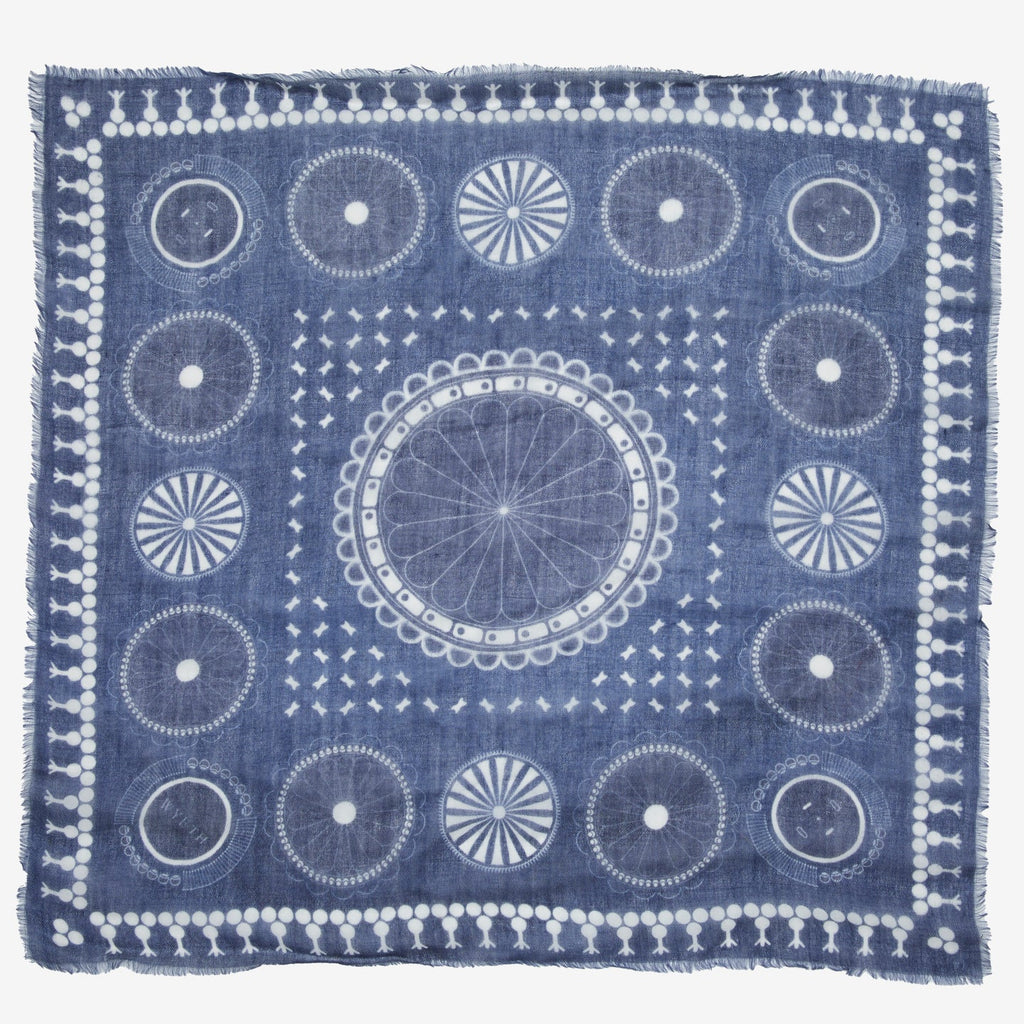 APOLLO Cashmere Bandana in Indigo
