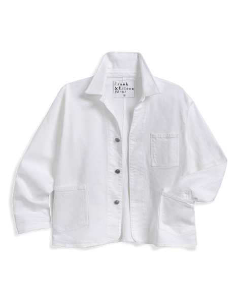 BANTRY Denim Barn Jacket in White