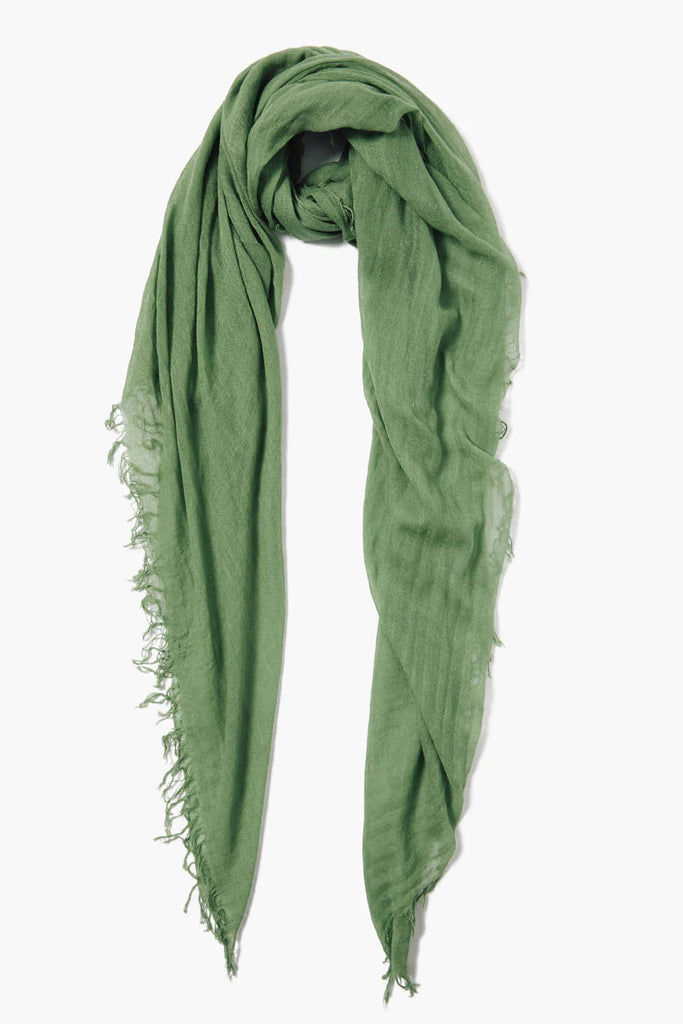 Cashmere & Silk Scarf in English Ivy