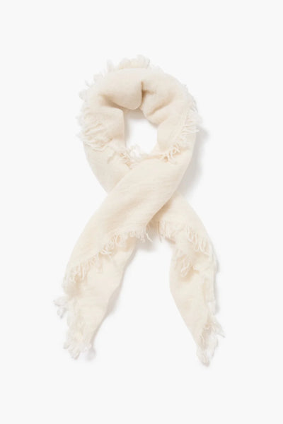 Cashmere Micro Scarf in Eggshell