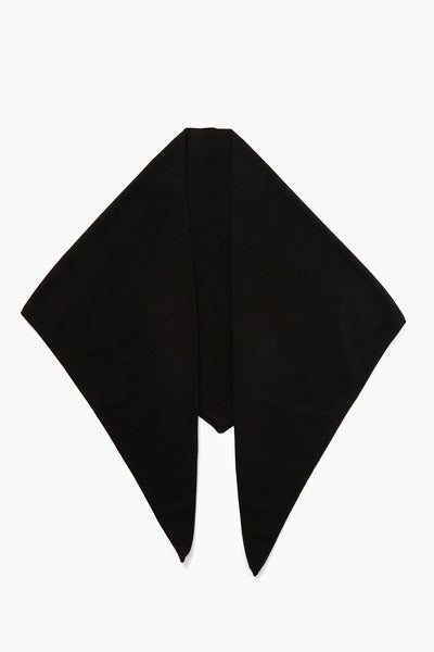 Cashmere/Wool Triangle Scarf in Black
