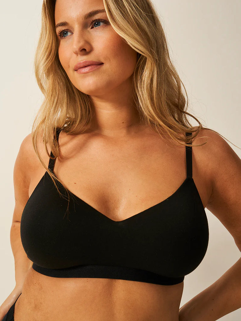 Smooth Sculpt Padded Bralette in Black
