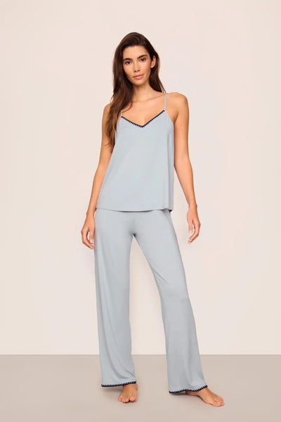 FRIDA Cami & Pant PJ Set in Gray Dawn/Navy