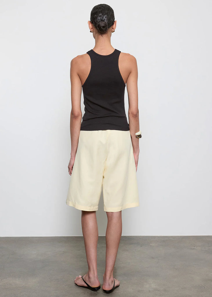Cotton Rib Boy Tank in Black