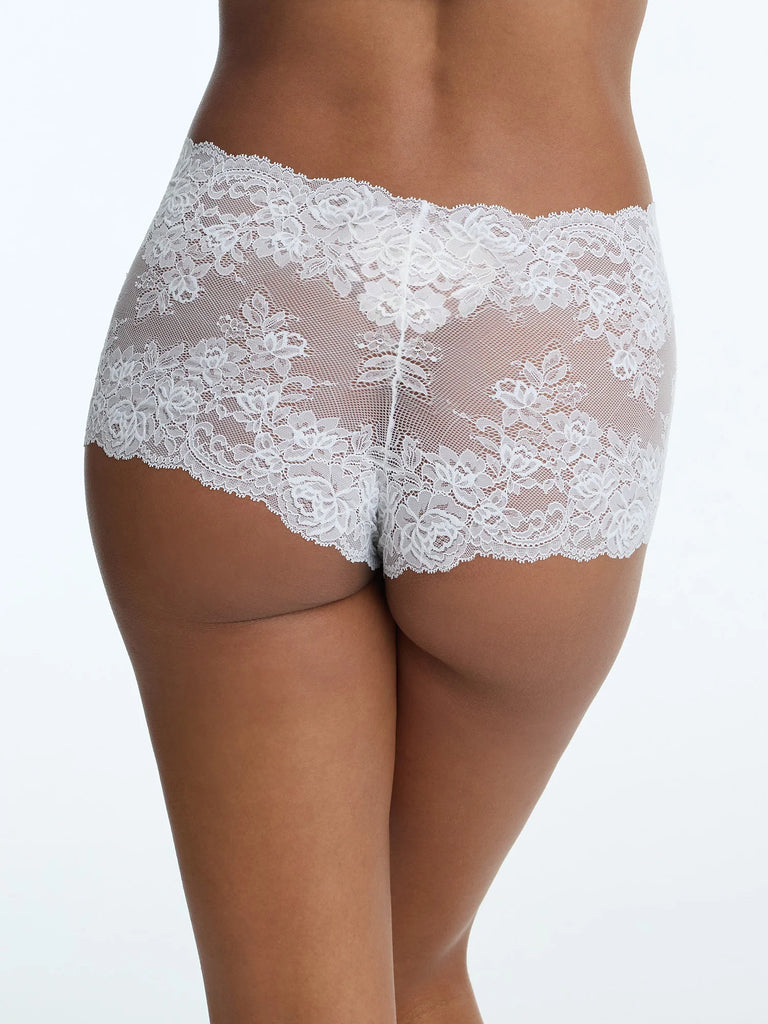 CAPTIVATE Lace Shorts in White