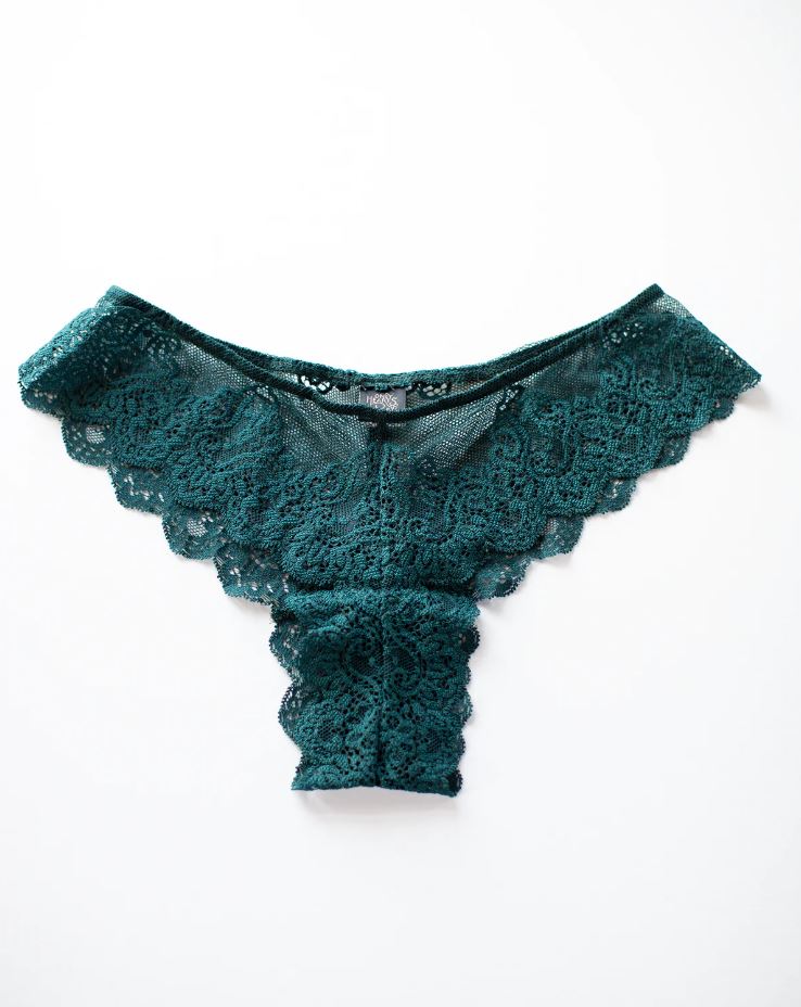SO FINE Lace Brazilian Bikini in Juniper