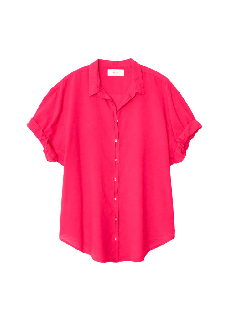 CHANNING Short Sleeve Shirt in Fuchsia Pink