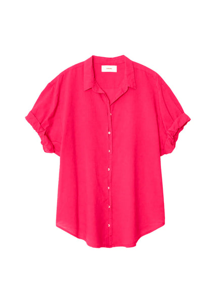 CHANNING Short Sleeve Shirt in Fuchsia Pink
