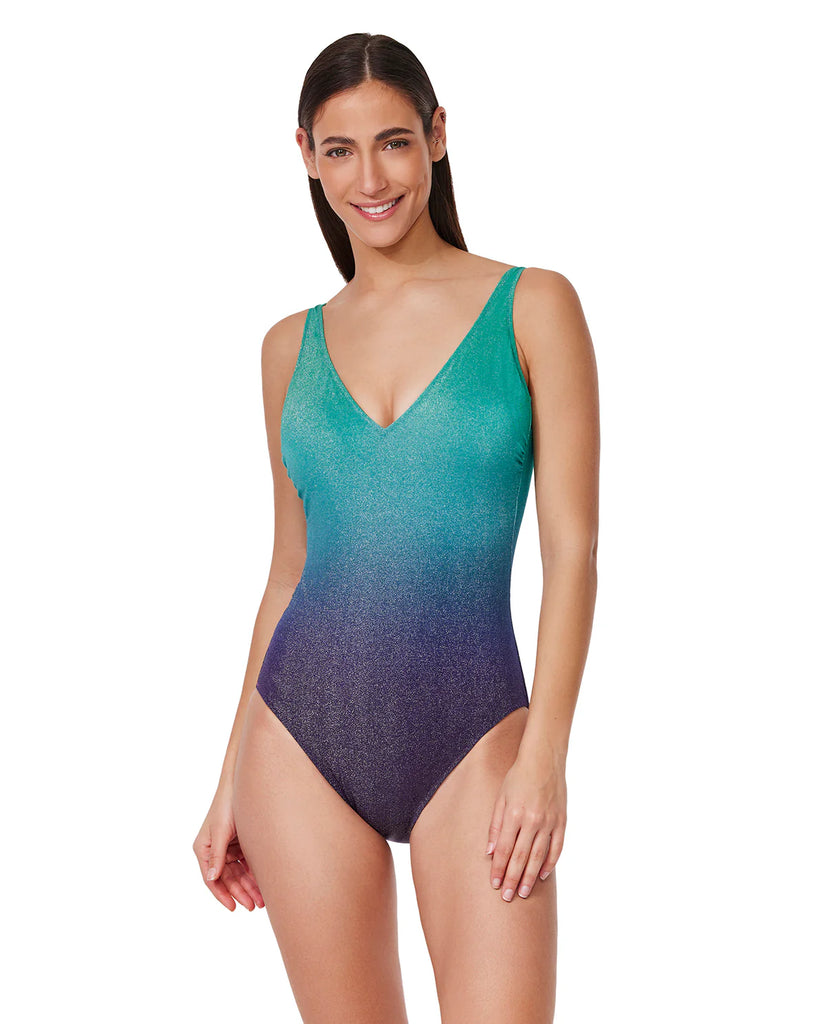DREAM Ombre V-Neck One Piece in Multi/Blue