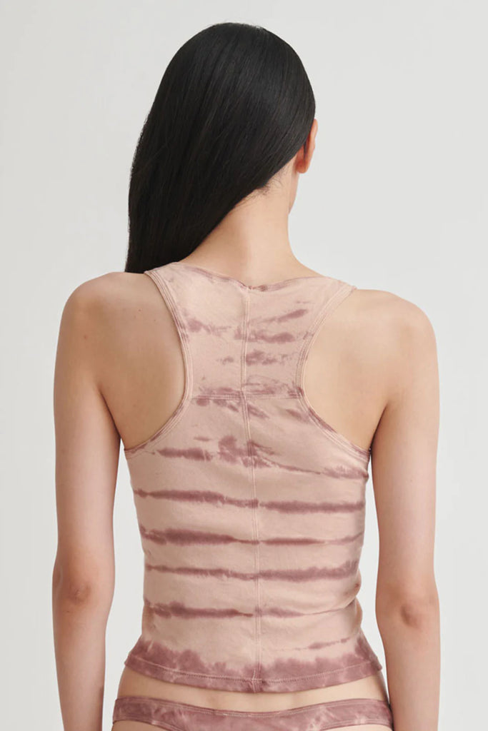 Cropped Racer Tank in Mac/Mauve