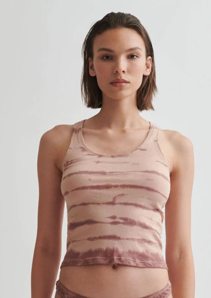 Cropped Racer Tank in Mac/Mauve