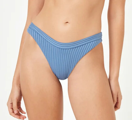 EFFIE & MERCER Ribbed Bikini in Baltic