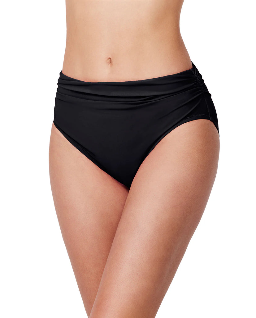 TUTTI FRUTTI Twist Front Tankini in Black