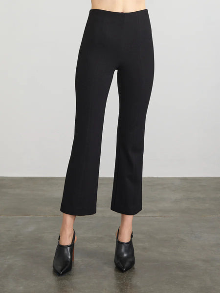 Cropped Flare Pants in Black
