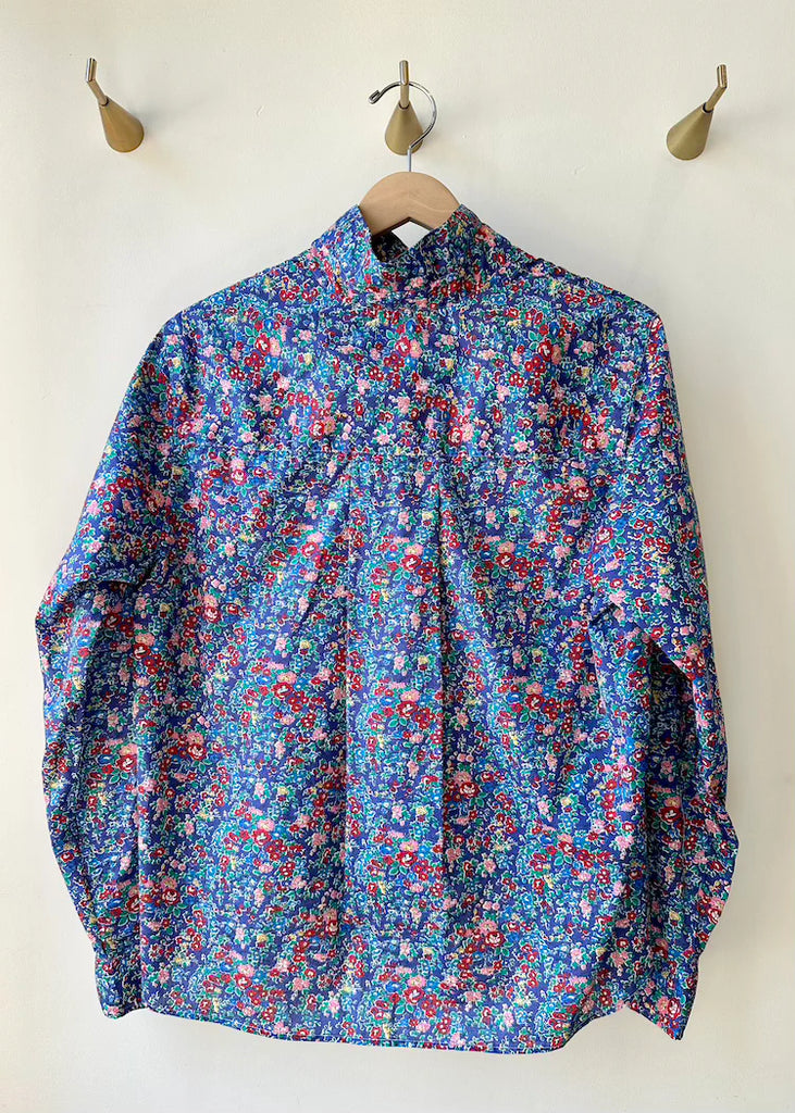 SILVIO Button Up Shirt in Navy Floral Print