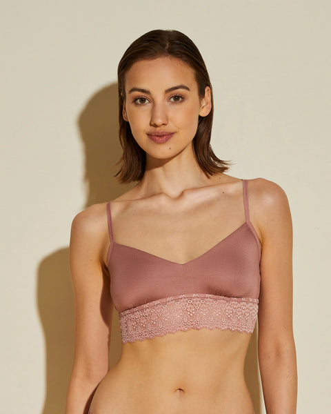 Silk Luxe Triangle Bralette in Tan – Christina's Luxuries