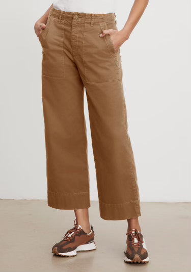 SABINE Cotton Canvas Pants in Clove