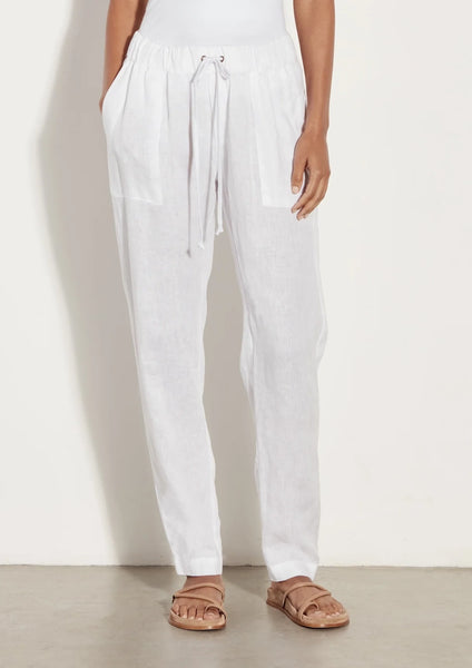 Linen Easy Pants in White