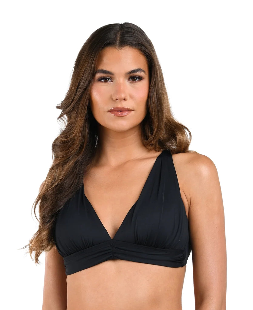 ISLAND GODDESS Twist Back Triangle & Hipster Bikini in Black