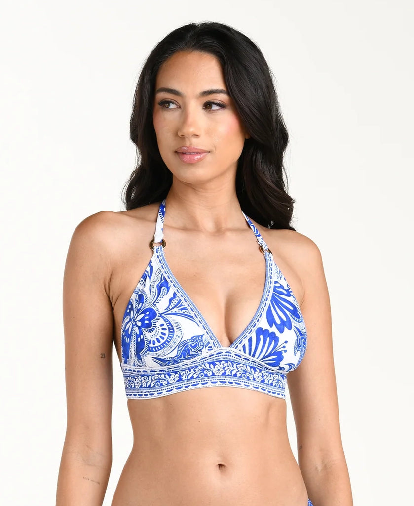 BOTANICAL BROCADE Triangle & Hipster in Lapis