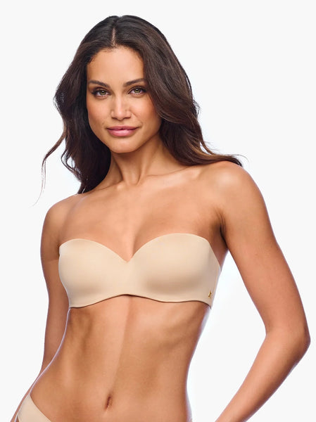 LISCIANTE Strapless Bra in Sabbia