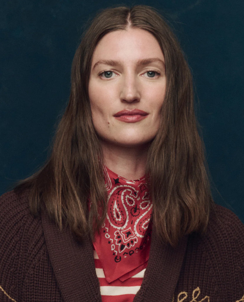 Silk Bandana in True Red