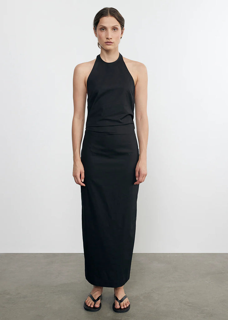 Poplin Halter Dress in Black Christina's Luxuries Poplin Halter Dress in Black Christina's Luxuries