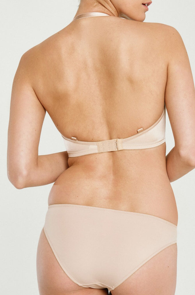Lingere Solutions Lift It Up Backless Strapless Plunge Bra Nude D Cup Size
