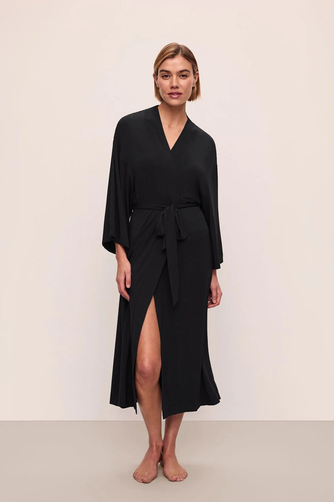 GISELE Everyday Long Robe in Black