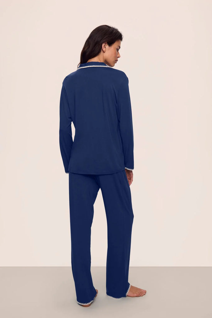 FRIDA Long PJ Set in Navy/Ivory