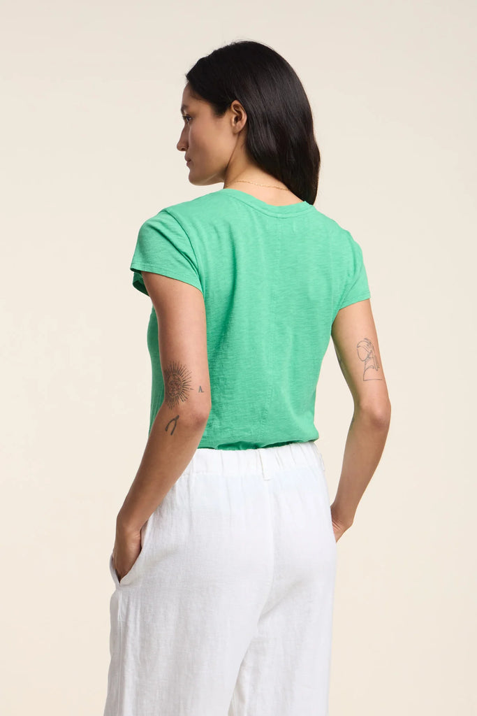 ODELIA Slub Short Sleeve Crew Tee in Shamrock