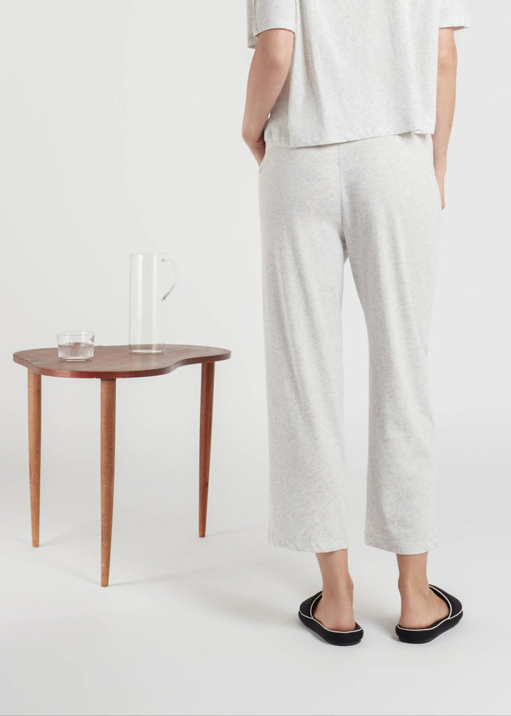 CARLYN Crop Pants in Light Heather Grey