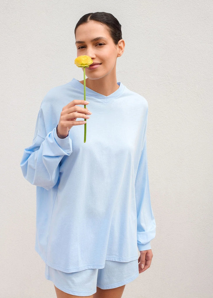 CATALINA Long Sleeve Top in Blue Breeze