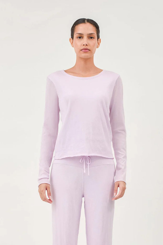 ELANA Long Sleeve Tee in Lilac Fog