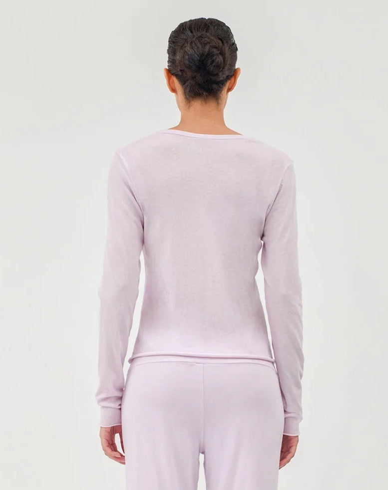 ELANA Long Sleeve Tee in Lilac Fog